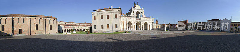 1547年，朱里奥·罗马诺建造的圣贝尼代托大教堂。圣Benedetto Po。意大利。